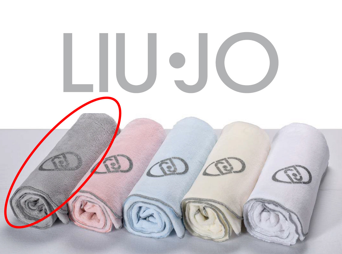 LiuJo Copertina Orsetto Oval Glitter Liu Jo in caldo e morbido pile - perla
