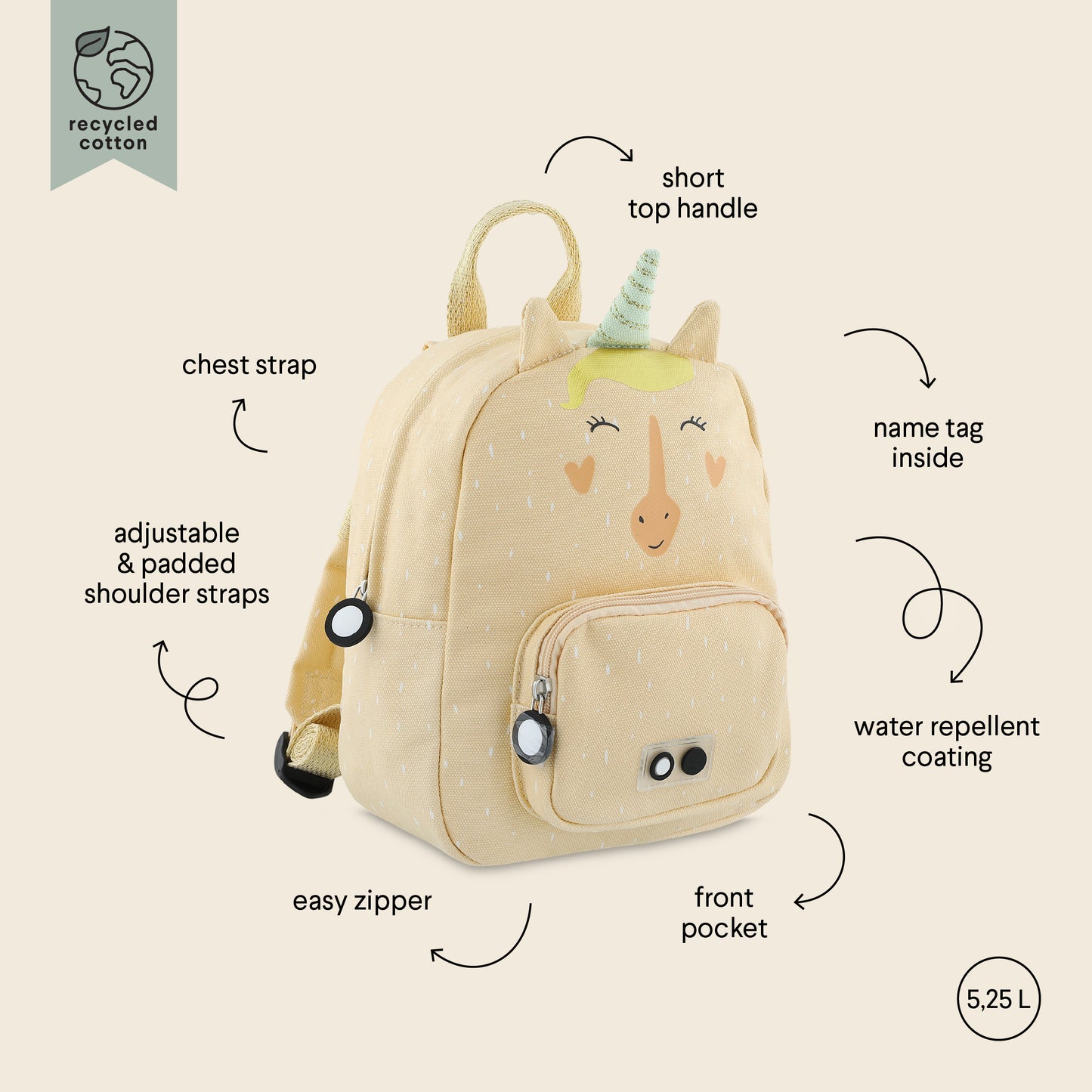 TRIXIE Zaino  Backpack Small - Mrs. Unicorn - 93-224