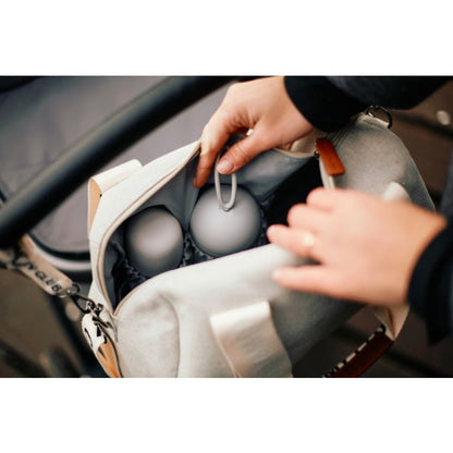 CHILDHOME Mommy Club borsa SIGNATURE TELA BIANCO - 402755