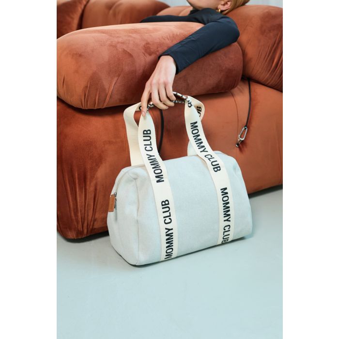 CHILDHOME Mommy Club borsa SIGNATURE TELA BIANCO - 402755