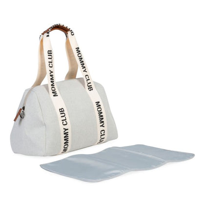 CHILDHOME Mommy Club borsa SIGNATURE TELA BIANCO - 402755