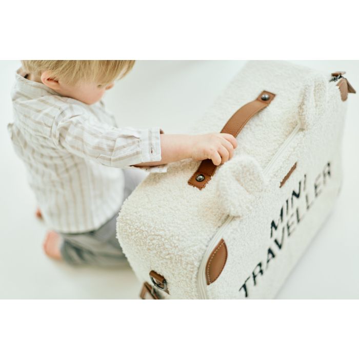 CHILDHOME Valigia Mini Traveller - Teddy Ecru - 402972