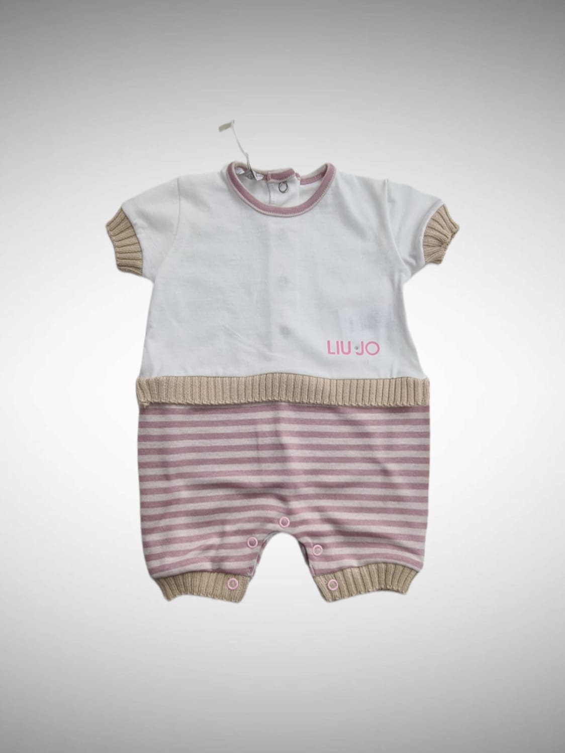 LiuJo Pagliaccetto Liu Jo con scarpine e cappellino - tricot bianco rosa