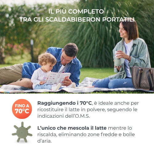 Nuvita - Scaldabiberon portatile universale Mix70 con funzione Scalda e Mescola - 1164