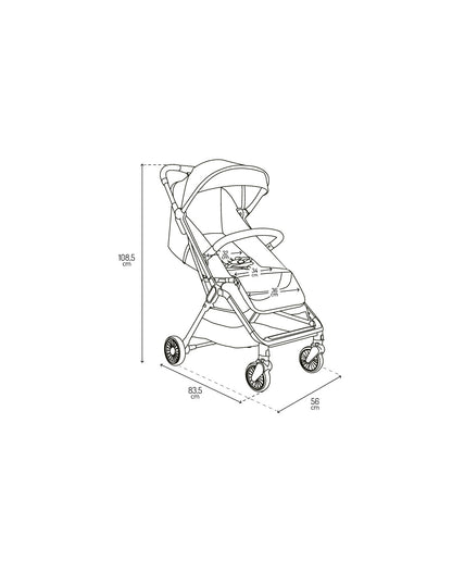 MoMi passeggino leggero ANDREA colore black