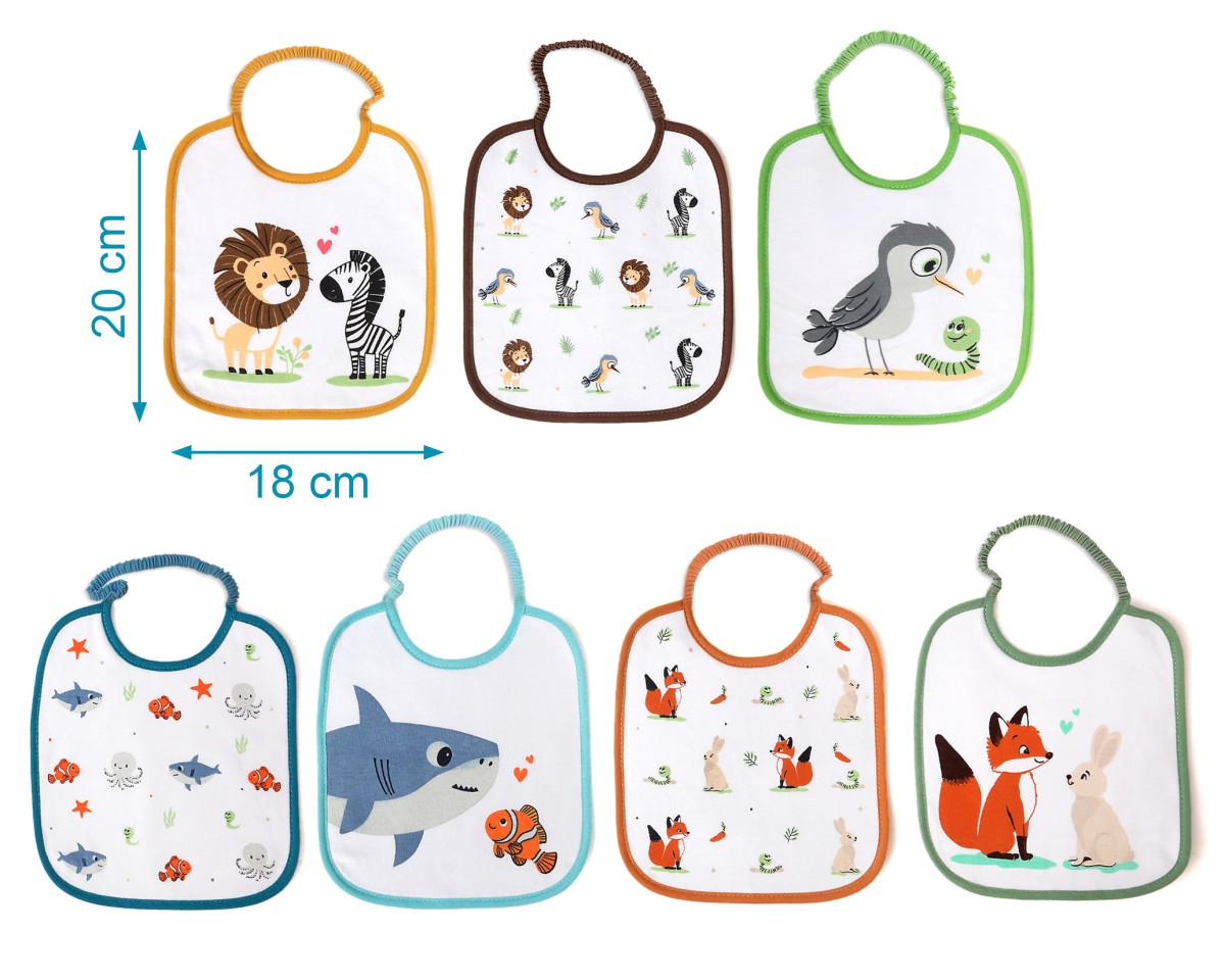 KIOKIDS - Set bavette settimanali (7pz) - colorazione 1