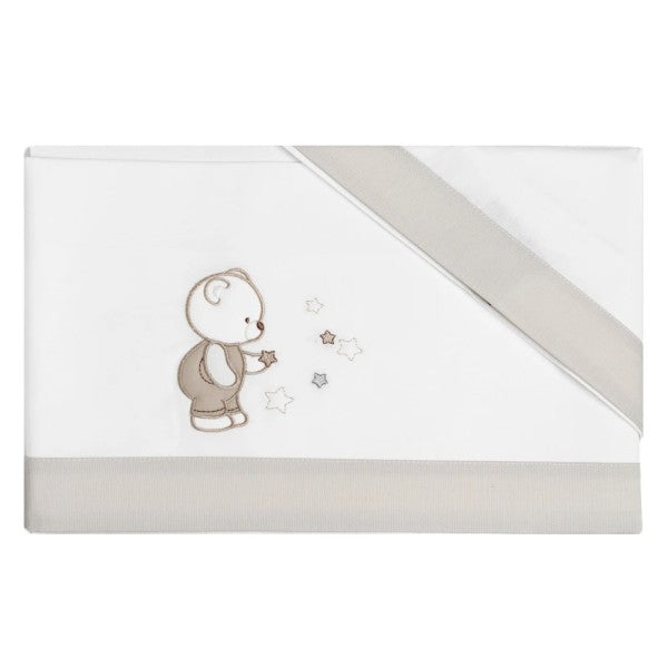 COCCOLISSIMI - set lenzuola 3 pezzi lettino Cercatore di Stelle - beige