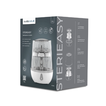 Nuvita - STERIEASY 1083 - Sterilizzatore Biberon Elettrico a Vapore - Fino a 6 biberon in soli 6min