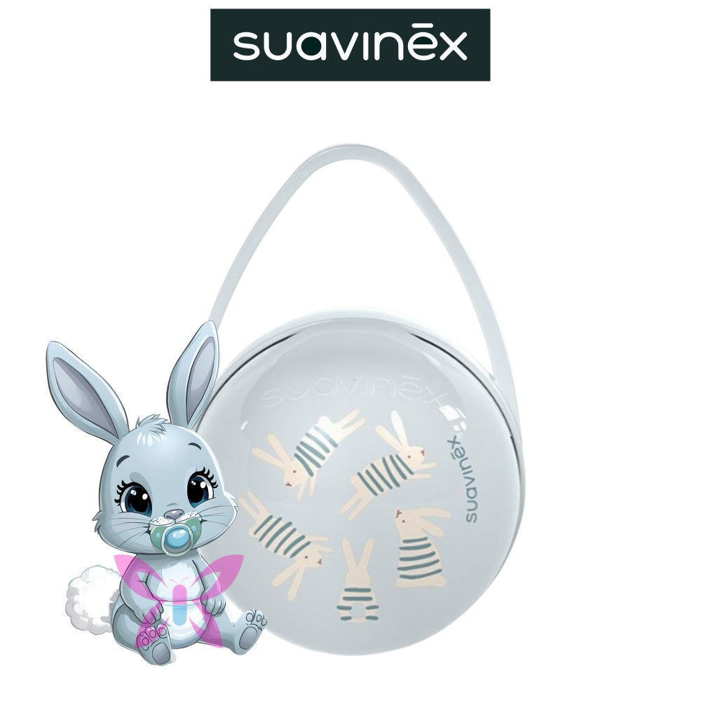 SUAVINEX - Scatola Portaciuccio DUO - coniglio azzurro