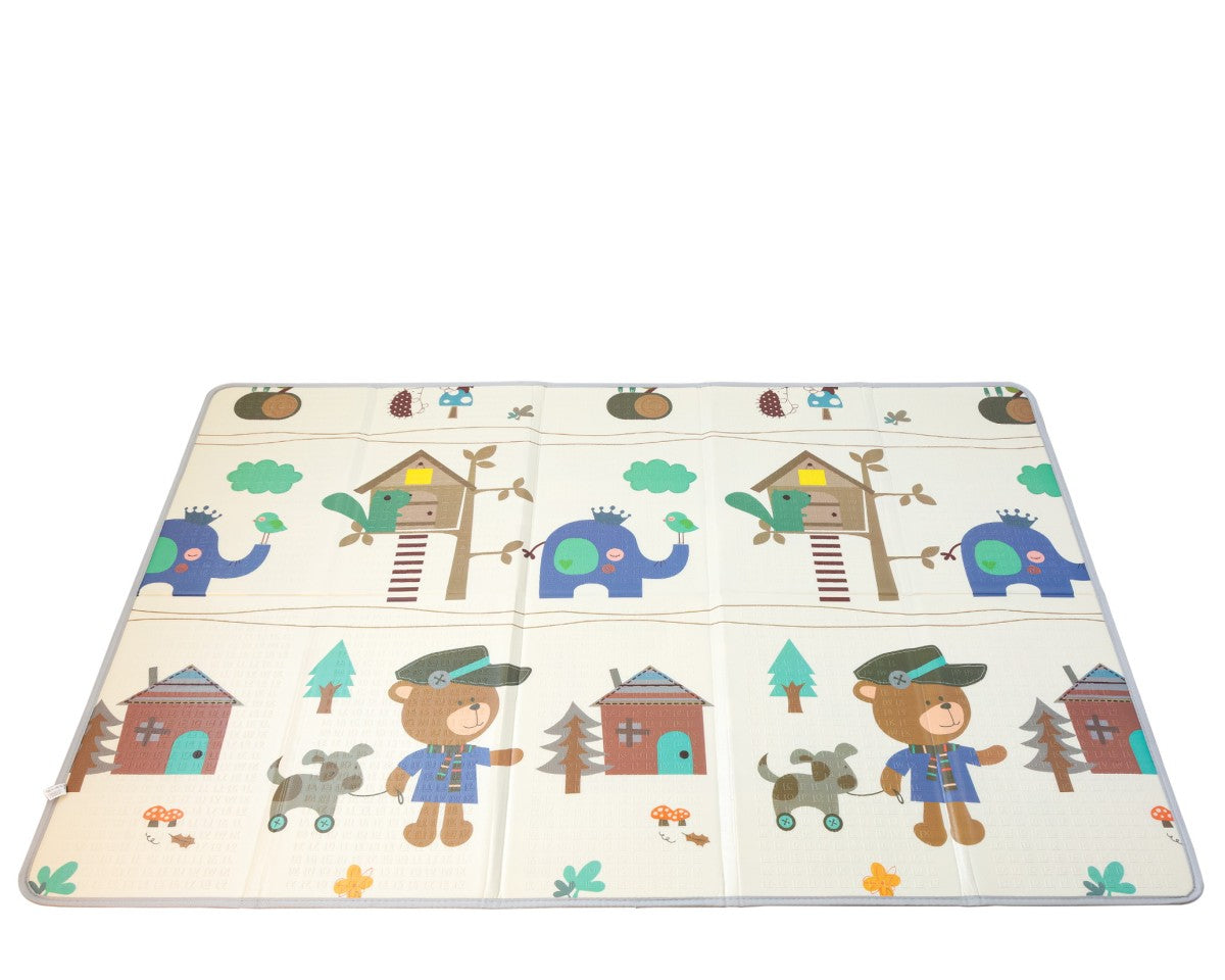 KIOKIDS - Tappeto giochi reversibile pieghevole - CITTÀ
