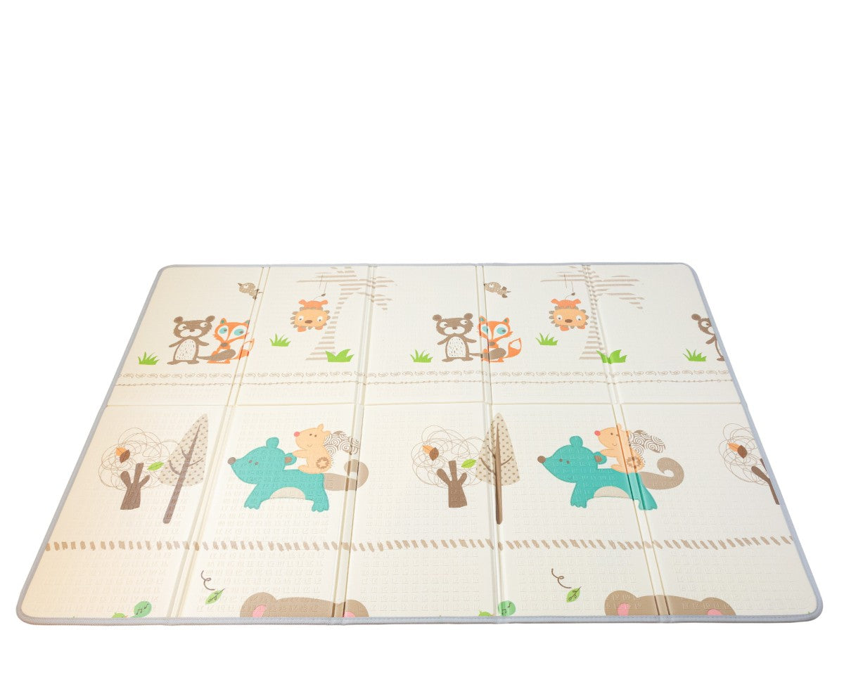 KIOKIDS - Tappeto giochi reversibile pieghevole - MONTAGNE