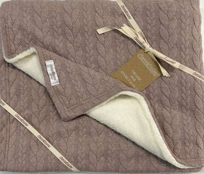 COCCOLISSIMI Lettino Coperta Trecce - Teddy Old Rose