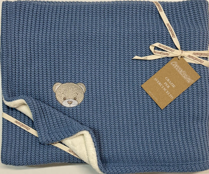 COCCOLISSIMI kit Lettino Coperta Filo + lenzuola coordinate - Teddy Avion