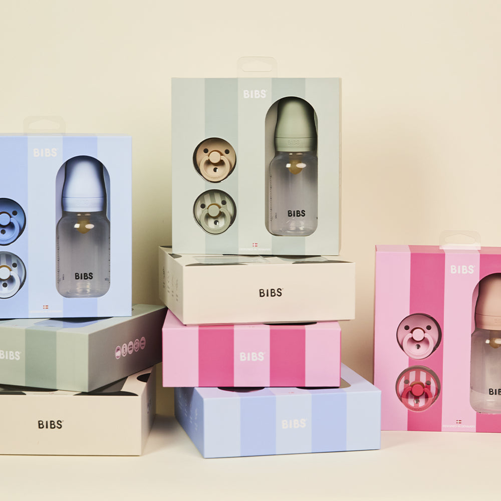 Bibs Biberon 150 ml e coppia ciucci - Gift Set Baby Sprinkle - Baby Blue