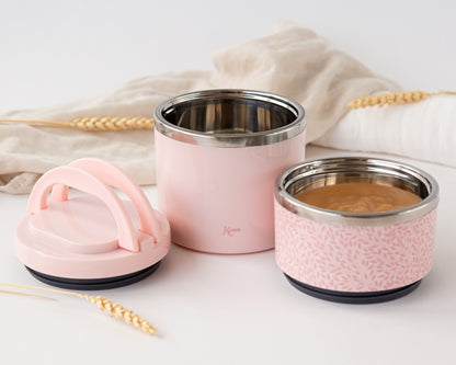 KIOKIDS - Thermos doppio per alimenti in acciaio 930ml - ROSA