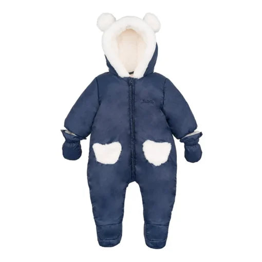 Nanan Tutone imbottito Eskimo con tasche orsetti - Blu