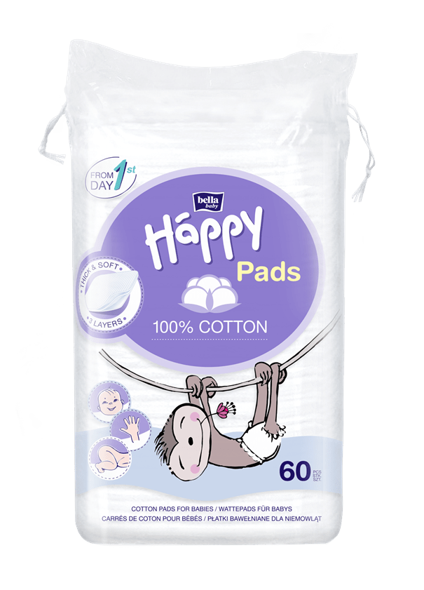 HAPPY - Quadrotti in cotone 9x11cm (60pz)